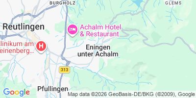 Karte Eningen unter Achalm