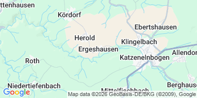Karte Ergeshausen
