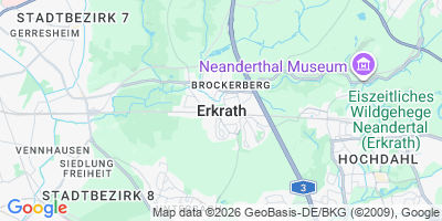 Karte Erkrath