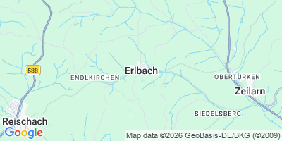 Karte Erlbach