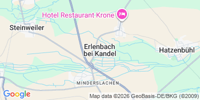 Karte Erlenbach bei Kandel