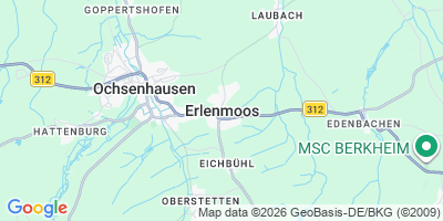 Karte Erlenmoos