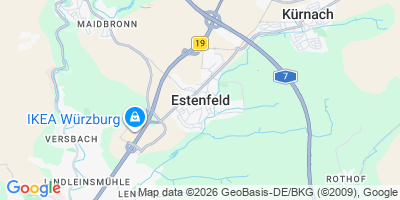 Karte Estenfeld