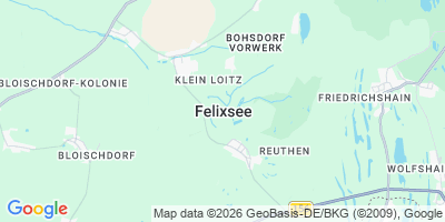 Karte Felixsee/Feliksowy Jazor