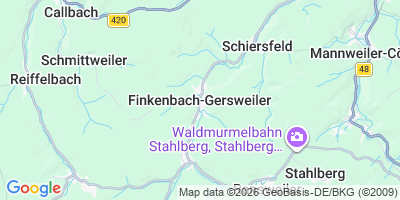 Karte Finkenbach-Gersweiler