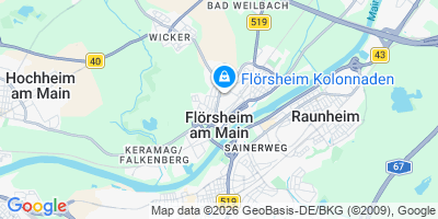 Karte Flörsheim am Main