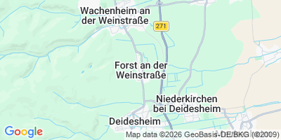 Karte Forst an der Weinstraße