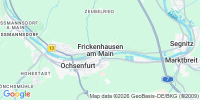 Karte Frickenhausen a.Main