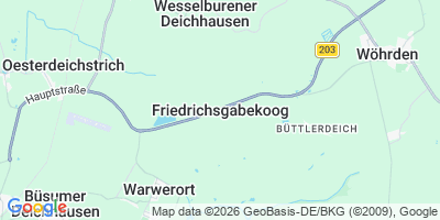 Karte Friedrichsgabekoog