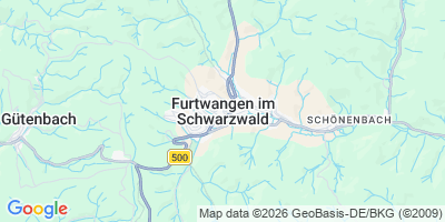 Karte Furtwangen im Schwarzwald
