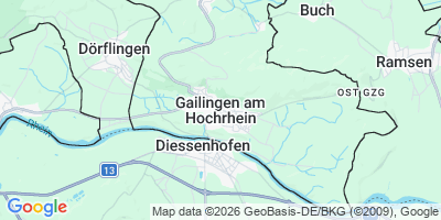 Karte Gailingen am Hochrhein