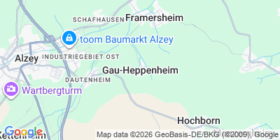Karte Gau-Heppenheim