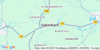 Karte Gebenbach