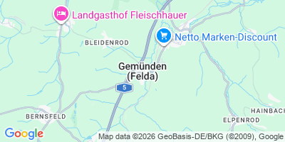 Karte Gemünden (Felda)