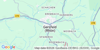 Karte Gersfeld (Rhön)