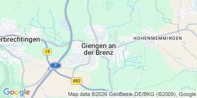 Karte Giengen an der Brenz