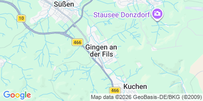 Karte Gingen an der Fils