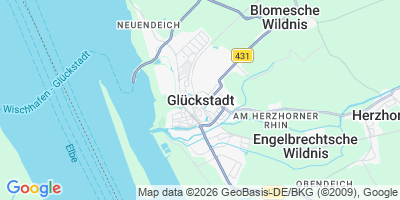 Karte Glückstadt