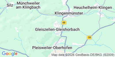Karte Gleiszellen-Gleishorbach