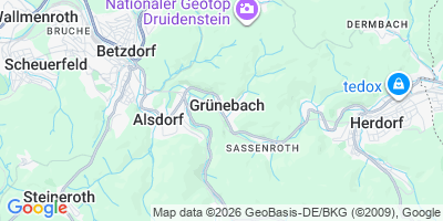 Karte Grünebach