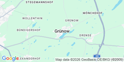 Karte Grünow
