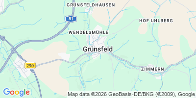 Karte Grünsfeld