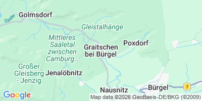 Karte Graitschen b. Bürgel