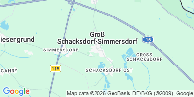 Karte Groß Schacksdorf-Simmersdorf