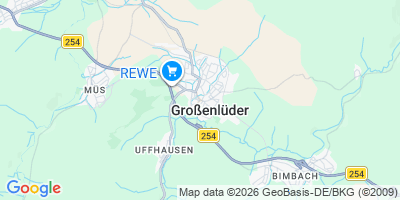 Karte Großenlüder