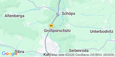 Karte Großpürschütz