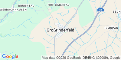 Karte Großrinderfeld