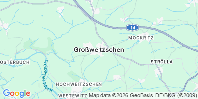 Karte Großweitzschen