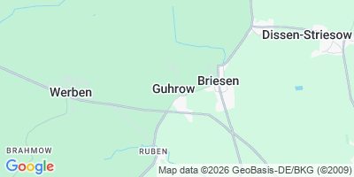 Karte Guhrow/Góry