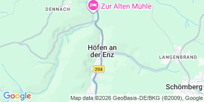 Karte Höfen an der Enz