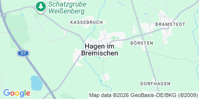 Karte Hagen im Bremischen