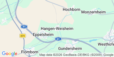 Karte Hangen-Weisheim