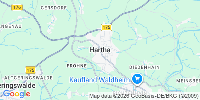 Karte Hartha