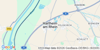 Karte Hartheim am Rhein