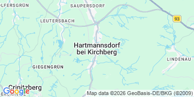 Karte Hartmannsdorf b. Kirchberg