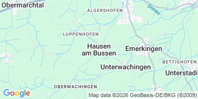 Karte Hausen am Bussen