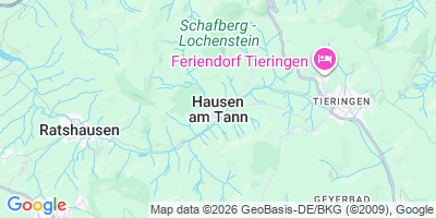 Karte Hausen am Tann