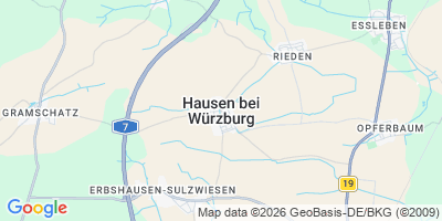 Karte Hausen b.Würzburg