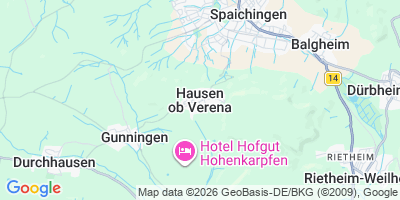 Karte Hausen ob Verena