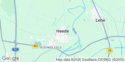 Karte Heede