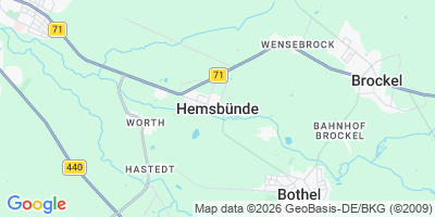 Karte Hemsbünde