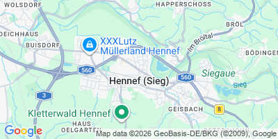 Karte Hennef (Sieg)