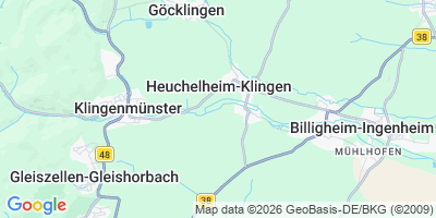 Karte Heuchelheim-Klingen