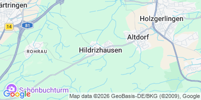 Karte Hildrizhausen
