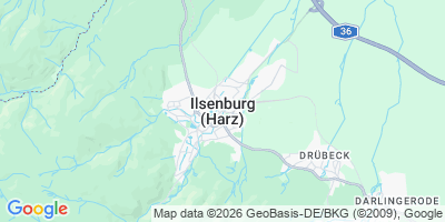 Karte Ilsenburg (Harz)