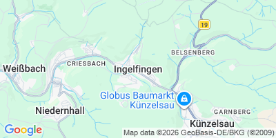Karte Ingelfingen